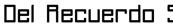 Del Recuerdo St font preview